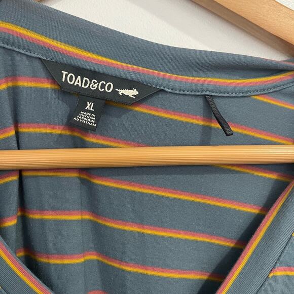Toad & Co Striped Tank Dress Pockets XL - Picture 4 of 6